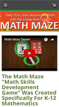 Mobile Screenshot of mathmaze.us